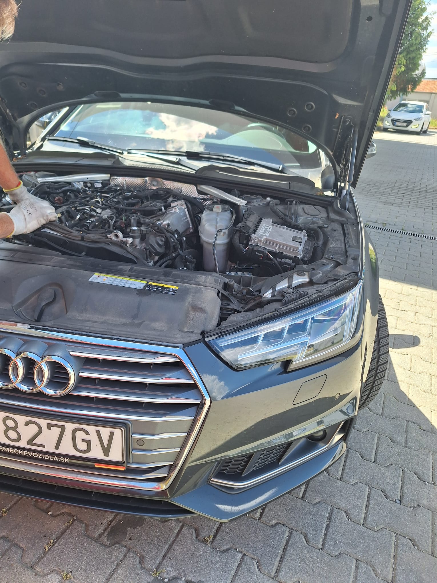 Audi engine bay